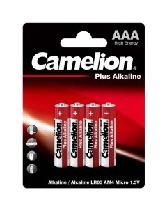 Батарейка LR03 Plus Alkaline BL 4 4 шт Camelion