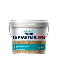 Герметик акриловый для дерева Теплый шов 6 кг медовый Cemmix