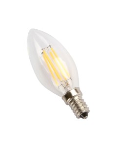 E14 5W 6000K Лампа LED Свеча прозрачная Филамент Elvan