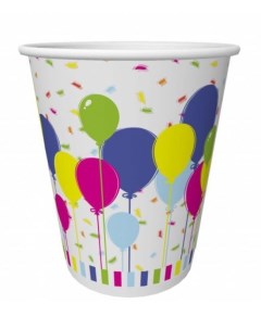 Стаканы бум 200 мл Balloons and confetti упак 10шт Duni