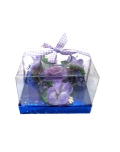 Свеча в виде розы в бокале в подарочной упаковке 00113927 10х10х7 5 см Ripoma