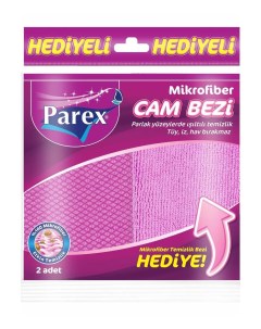 Салфетки впитывающие для стекол микрофибра розовые 2 шт Parex