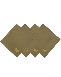 Комплект салфеток столовых с вышивкой Golden wings Bellehome