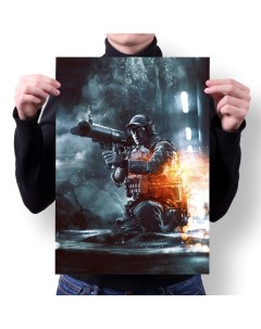 Плакат А1 Принт Battlefield Бателфилд 4 Migom