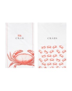 Комплект полотенец столовых Crabs лен хлопок 40х70 см 2 шт Bellehome