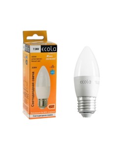Светодиодная лампа Light candle LED 7 0W 220V E27 4000K свеча C7TV70ELC Ecola
