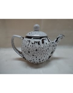 Заварочный чайник ТИР00004849 Белый черный Борисовская керамика