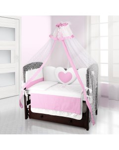 Комплект постельного белья Beatrice Bambini Cuore Puntini BIANCO ROSA Bb beatrice bambini