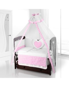 Комплект постельного белья Beatrice Bambini Cuore Grande Anello BIANCO ROSA Bb beatrice bambini