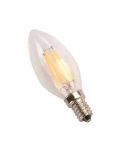 E14 5W 4000K Лампа LED Свеча прозрачная Филамент Elvan