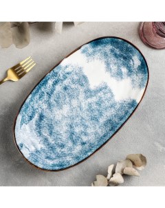Блюдо керамическое сервировочное Море 30 5x17 5 см цвет синий Nobrand