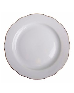 Тарелка для вторых блюд с вырезным краем 24 см белая Дулевский фарфор
