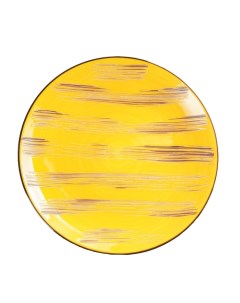 Тарелка обеденная Scratch d 28 см цвет жёлтый Wilmax