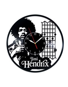 Часы из виниловой пластинки Jimi Hendrix (c) vinyllab