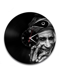 Часы из виниловой пластинки Кит Ричардс (c) vinyllab