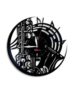 Часы из виниловой пластинки Музыка (c) vinyllab