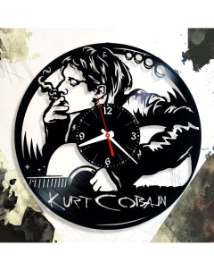 Часы из виниловой пластинки Kurt Cobain (c) vinyllab