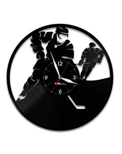 Часы из виниловой пластинки Хоккей (c) vinyllab