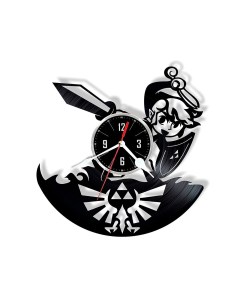 Часы из виниловой пластинки The Legend of Zelda (c) vinyllab