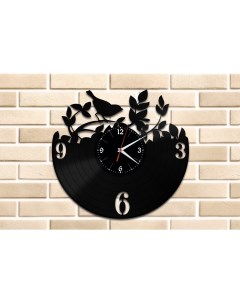 Часы из виниловой пластинки Синичка (c) vinyllab