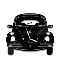 Часы из виниловой пластинки Ретро автомобиль (c) vinyllab