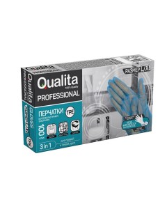Перчатки Professional из термопластичного эластомера р L XL 100 шт Qualita