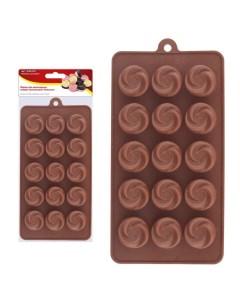 Форма для шоколадных конфет силиконовая Розочки Мультидом