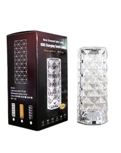 Настольная лампа алмаз USB Charging Touch Lamp Rose diamond