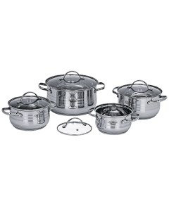Набор посуды для приготовления из нержавеющей стали 4 кастрюли с крышками Zeidan