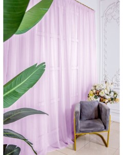 Тюль Вуаль высота 200 см х ширина 450 см розовый Nikki home collection