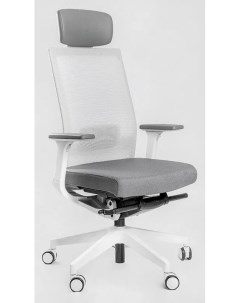 Эргономичное кресло А1 серый белый Falto