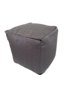 Кресло мешок Пуфик кубик Delson 83 Темно серый Рогожка Kreslo-puff