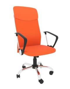 Офисное кресло Leo A chrome Ткань сетка оранжевая Экспресс офис