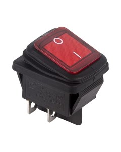 Выключатель ON OFF красный с подсветкой 250В 15А 4с влагозащита 36 2360 1 шт Rexant