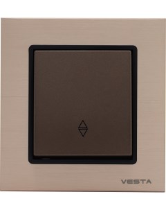 Выключатель Exclusive Champagne Metallic реверсивный Vesta electric