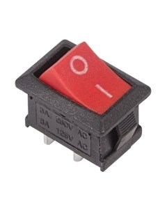 Выключатель клавишный Mini ON OFF красный 36 2111 Rexant