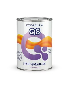 Грунт эмаль по ржавчине 3 в 1 матовая 0 9 кг коричневая Formula q8