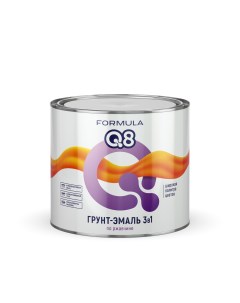 Грунт эмаль по ржавчине 3 в 1 матовая 1 9 кг черная Formula q8