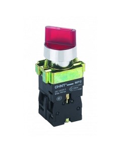 Переключатель NP2 BK12461 2 полож с фиксацией 1НО красн AC DC 220В LED IP40 5746 Chint