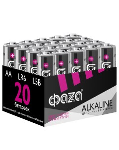 Батарейка ALKALINE АА LR6A P20 20 шт Фаza