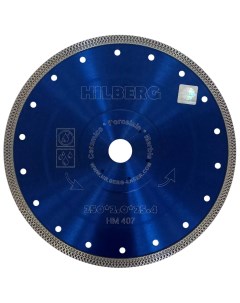 Диск алмазный отрезной 250x25 4 22 23 Турбо ультратонкий х тип HM407 Hilberg