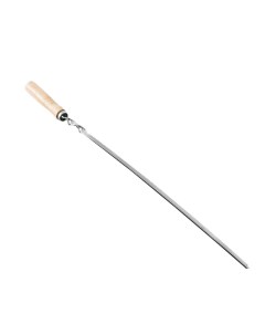 Шампур с деревянной ручкой Уголок 58 х 1 см нержавеющая сталь 1 5 мм Tas-prom