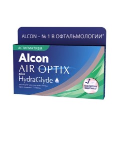 Контактные линзы AirOptix HydraGlyde for Astigmatism 3 шт PWR 3 00 CYL 0 75 AXIS 100 Air optix