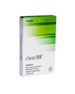 Контактные линзы Clear 58 6 линз R 8 3 01 00 Clearlab