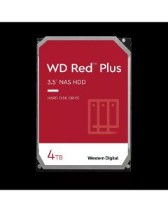 Жесткий диск HDD 4Tb Red Plus 3 5 5400rpm 128Mb SATA3 WD40EFZX Western digital