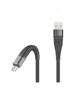 Кабель USB microUSB 2 0 1m серый QC3 0 2A доп защита от заломов JA DC27 1m Grey Jet.a