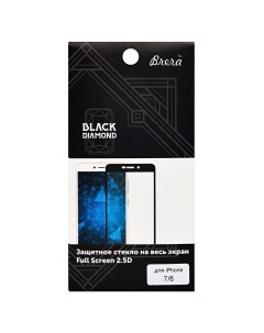 Защитное стекло для экрана смартфона Apple iPhone 7 8 FullScreen поверхность глянцевая черная рамка  Brera