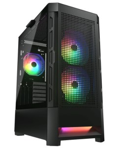 Корпус Airface ATX Midi Tower 2xUSB 3 0 RGB подсветка черный без БП CGR 5ZD1B AIR RGB Cougar