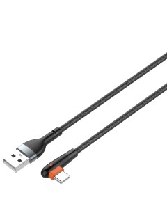 Кабель USB USB Type C угловой 2 4A 1м черный оранжевый LS561 LD_C3802 Ldnio