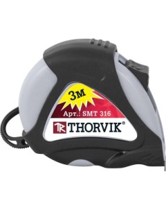 Рулетка 3 м x 1 6 см прорезиненный корпус SMT316 Thorvik